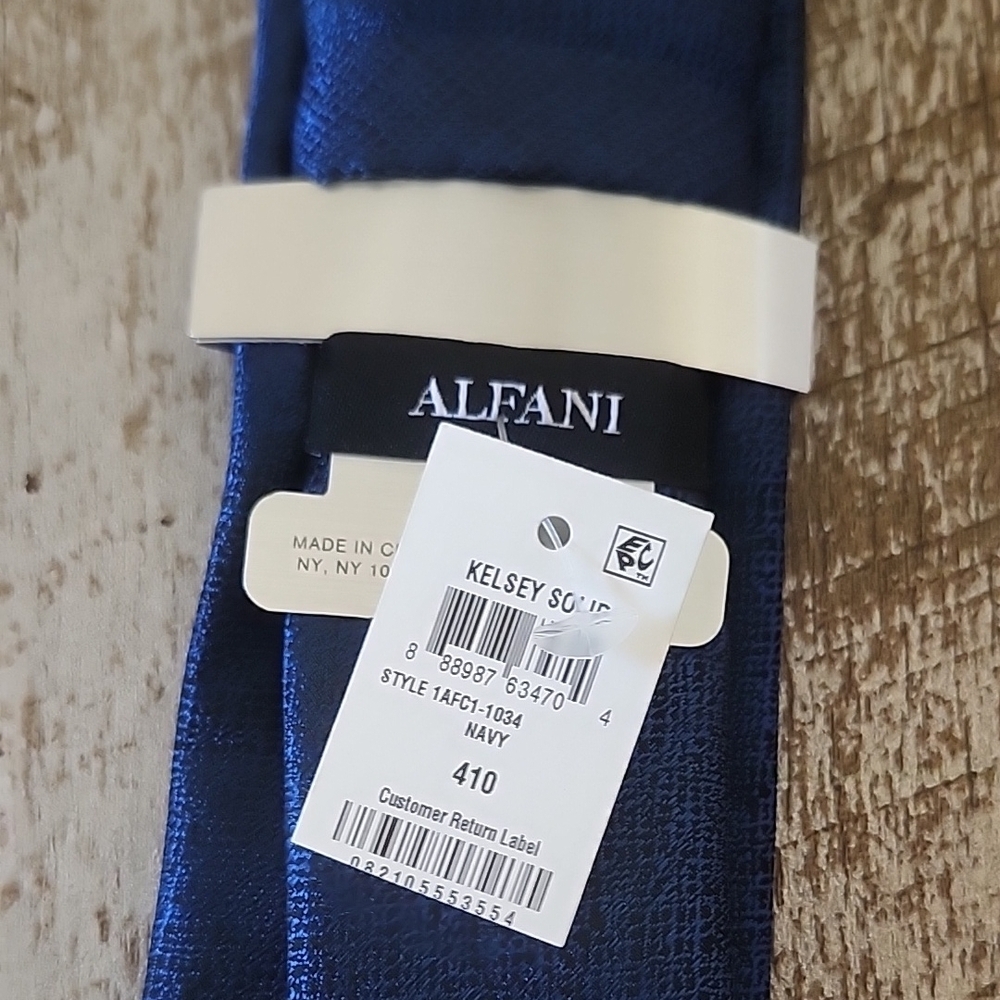 ALFANI Elegant Blue Tie - Picture 4 of 8